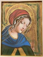 Quadro Floriddia Gioielli in Tessuto MADONNA OLIO SU TELA - MADONNA OLIO SU TELA